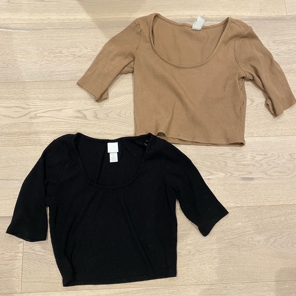 Black and Khaki crop top - Picture 1 of 4